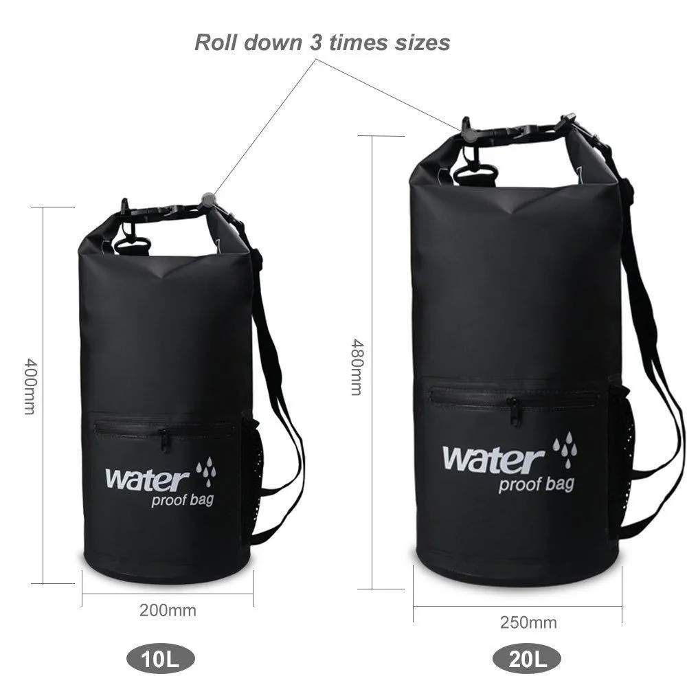 10L/20L DOUBLE SHOULDER STRAP DRY BAG