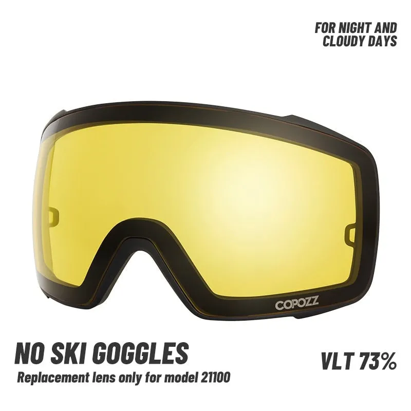 21100 Ski Goggles Magnetic Replacement Lenses Non-polarized