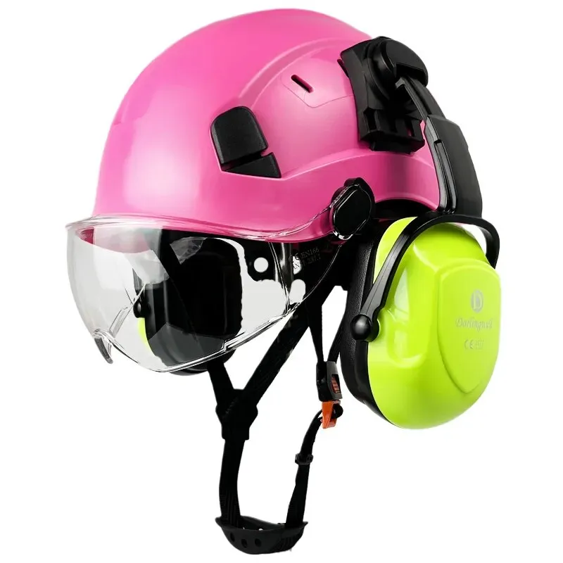 Construction Safety Helmet With Goggles