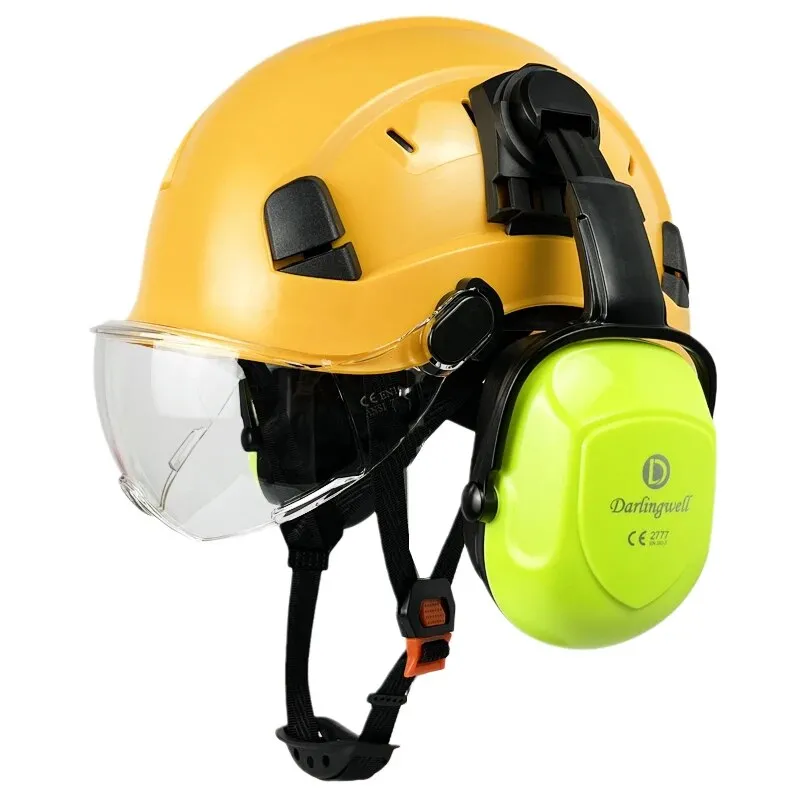 Construction Safety Helmet With Goggles