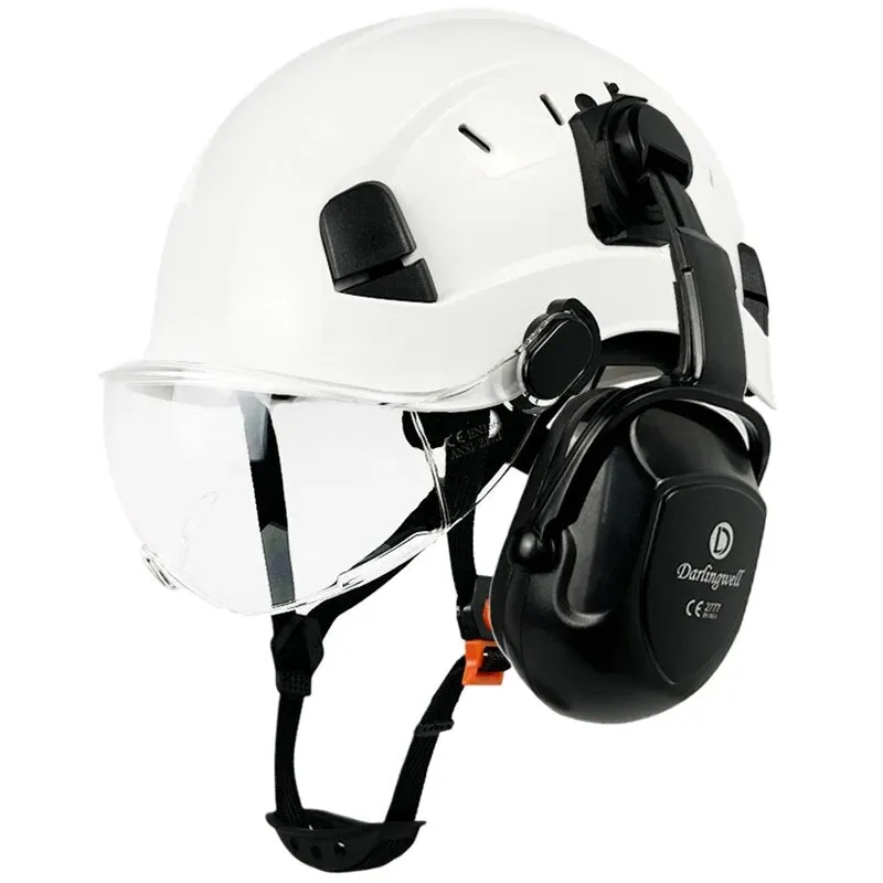 Construction Safety Helmet With Goggles