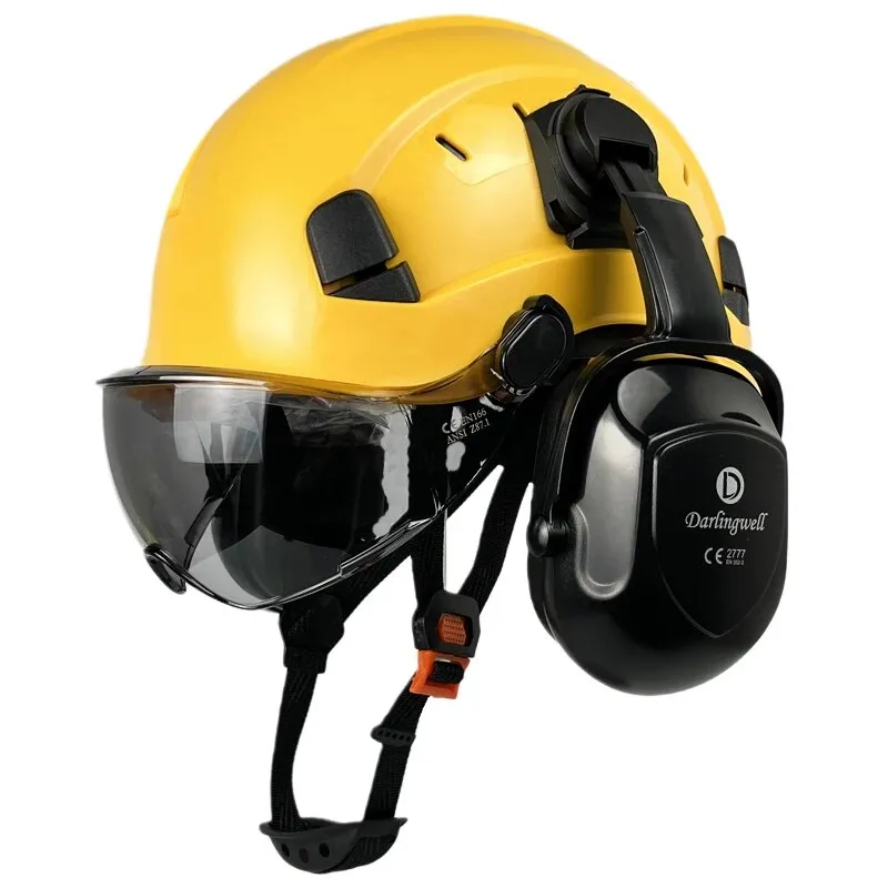 Construction Safety Helmet With Goggles