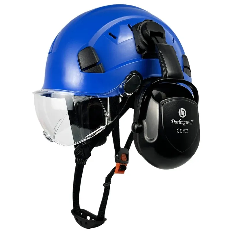 Construction Safety Helmet With Goggles