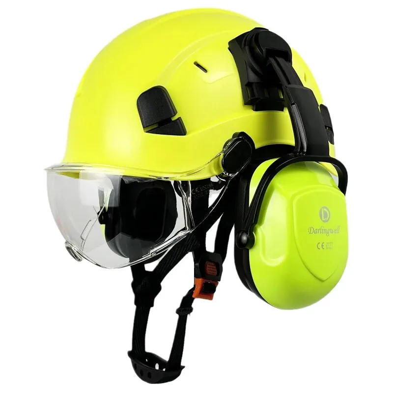 Construction Safety Helmet With Goggles