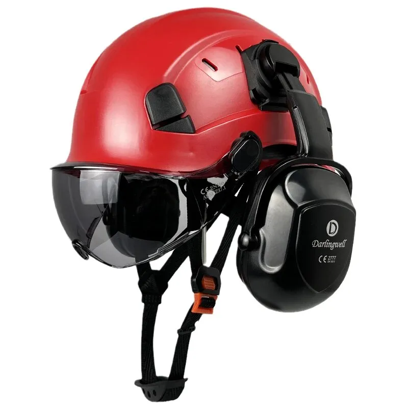 Construction Safety Helmet With Goggles