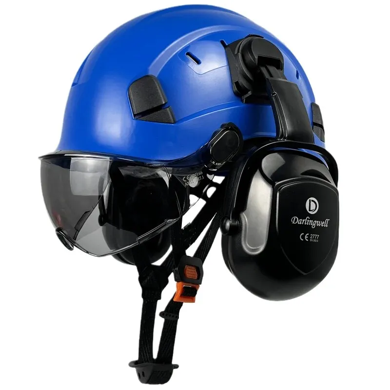 Construction Safety Helmet With Goggles