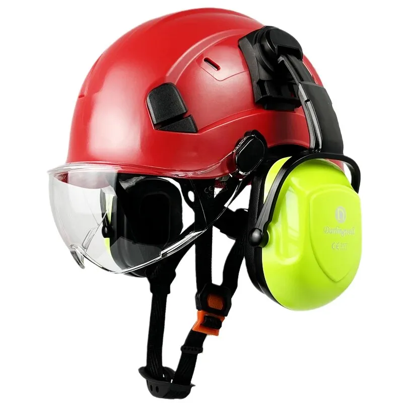 Construction Safety Helmet With Goggles