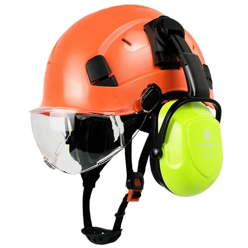 Construction Safety Helmet With Goggles