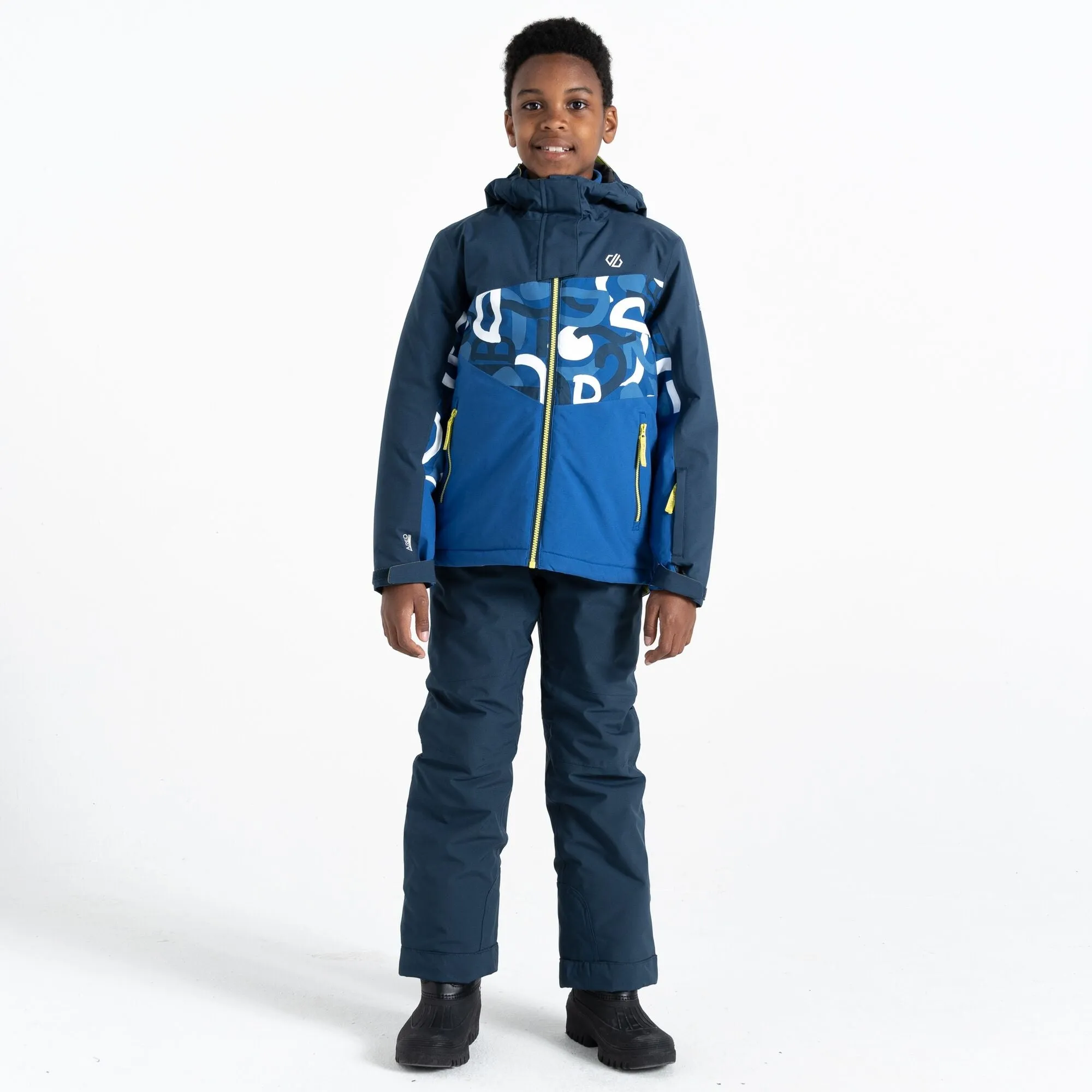 Dare2B Kids' Humour II Ski Jacket | Blue Graffiti Print