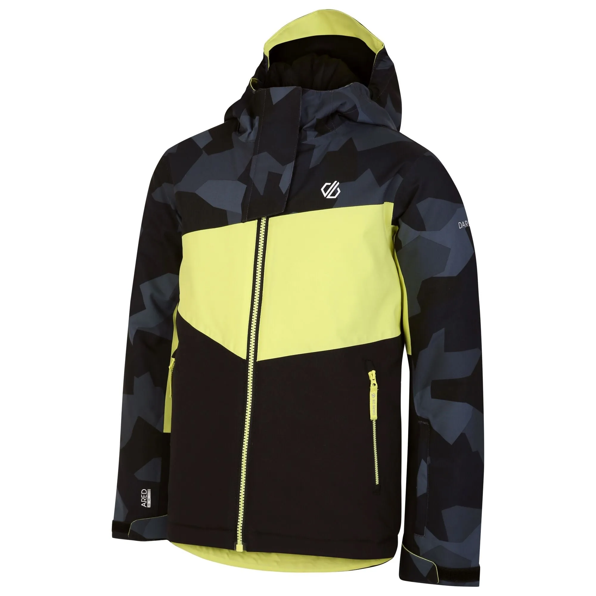 Dare2B Kids' Humour II Ski Jacket | Yellow Black Camo