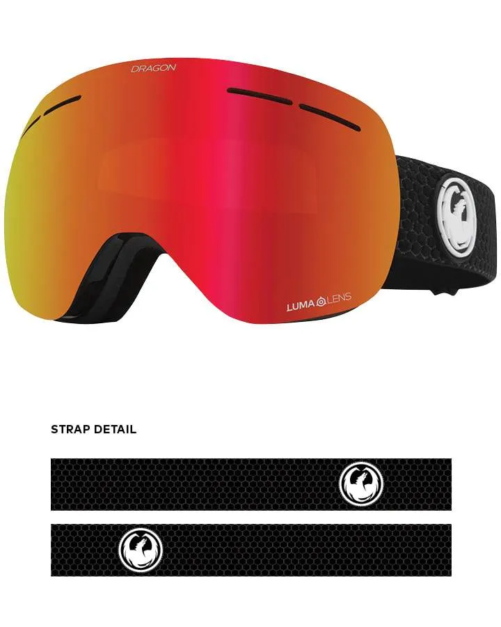 Dragon X1S Snow Goggles Split / Lumalens Red Ion   Spare Lens