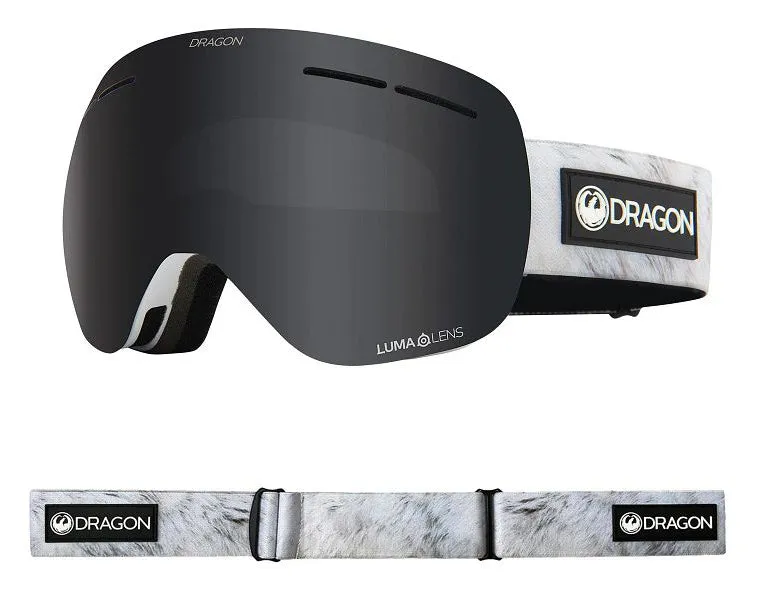 Dragon X1S Snow Goggles Winter Hare / Lumalens Dark Smoke  Spare Lens