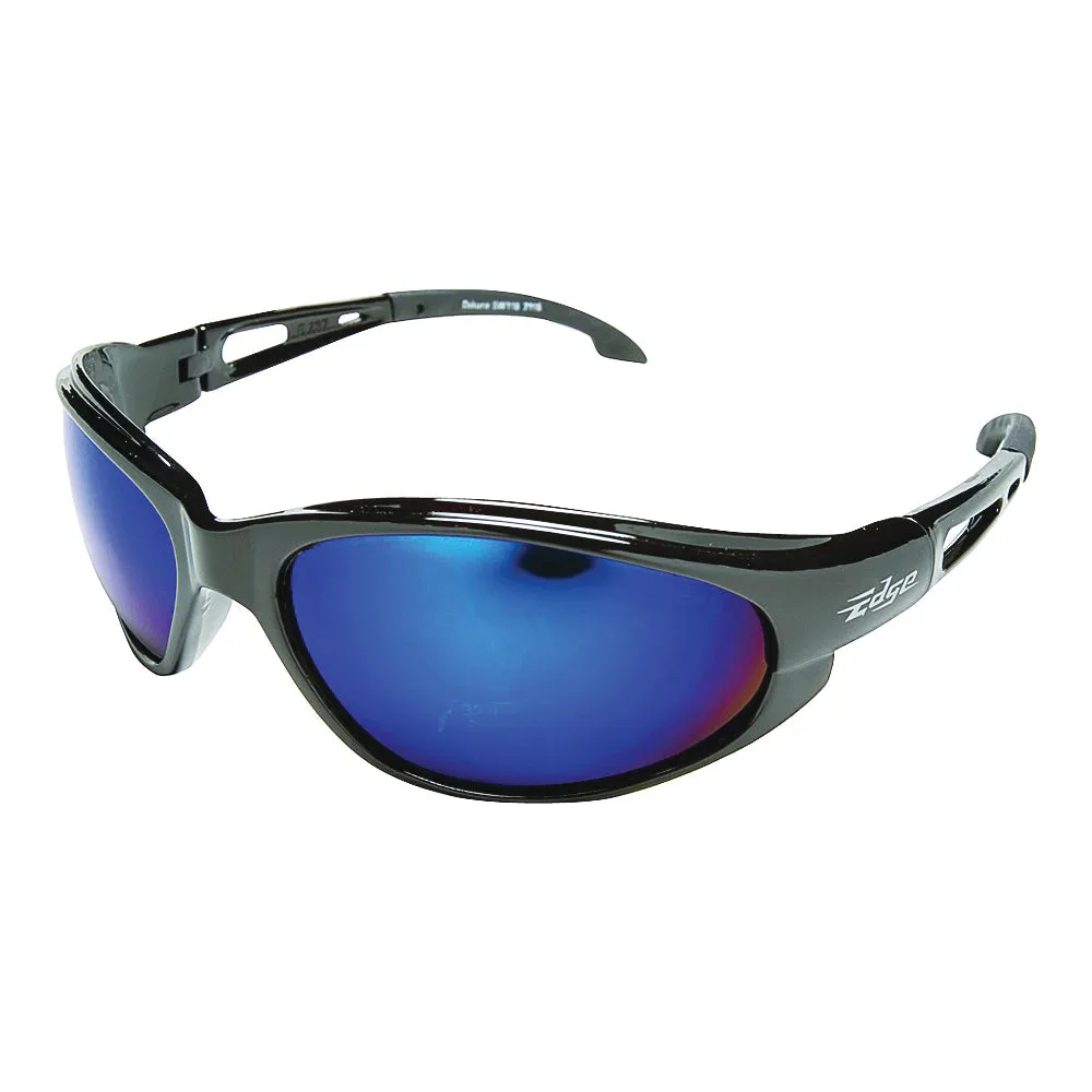 Edge SW118 Non-Polarized Safety Glasses, Unisex, Polycarbonate Lens, Full Frame, Nylon Frame, Black Frame