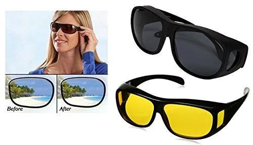 HD Vision Day & Night Goggles Anti-Glare Polarized Sunglasses Men/Women Driving Glasses Sun Glasses UV Protection