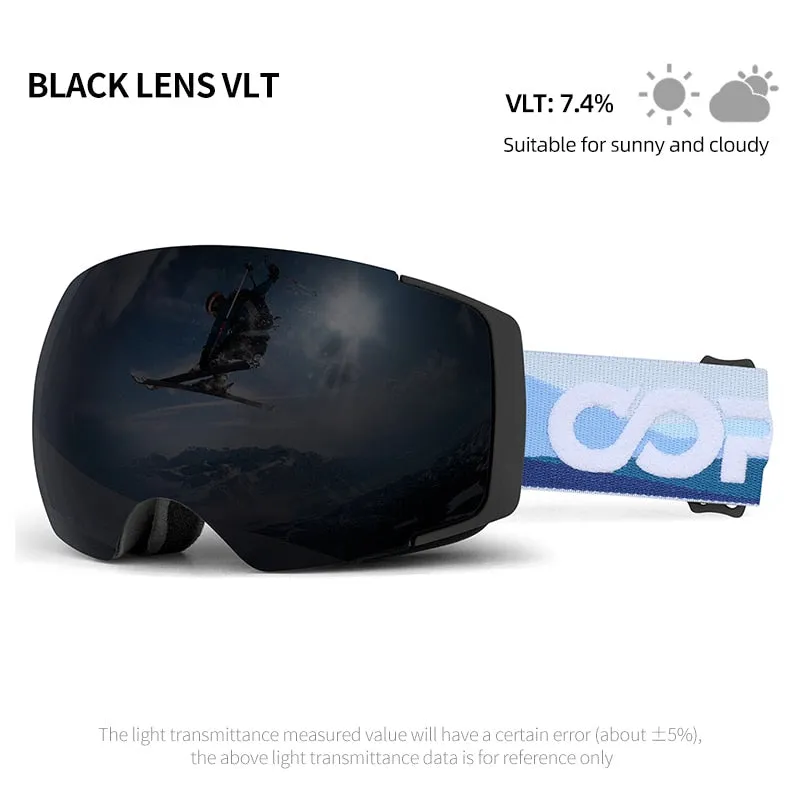 Magnetic Polarized Ski Goggles 2s Quick-Change Lens Professional Skiing Eyewear Men Women Anti-fog Snowboard Ski Glasses