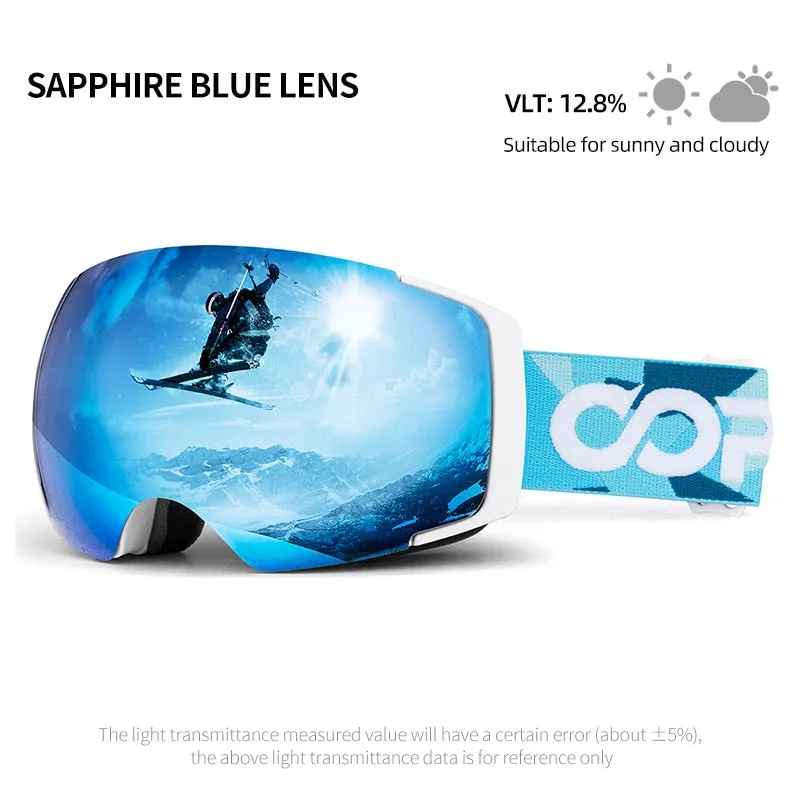 Magnetic Polarized Ski Goggles 2s Quick-Change Lens Professional Skiing Eyewear Men Women Anti-fog Snowboard Ski Glasses