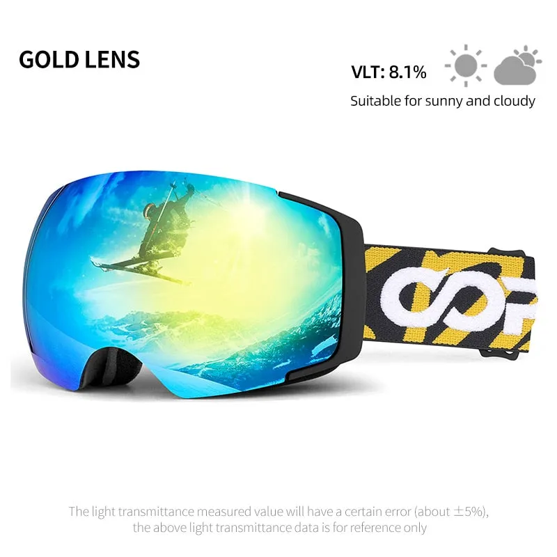 Magnetic Polarized Ski Goggles 2s Quick-Change Lens Professional Skiing Eyewear Men Women Anti-fog Snowboard Ski Glasses