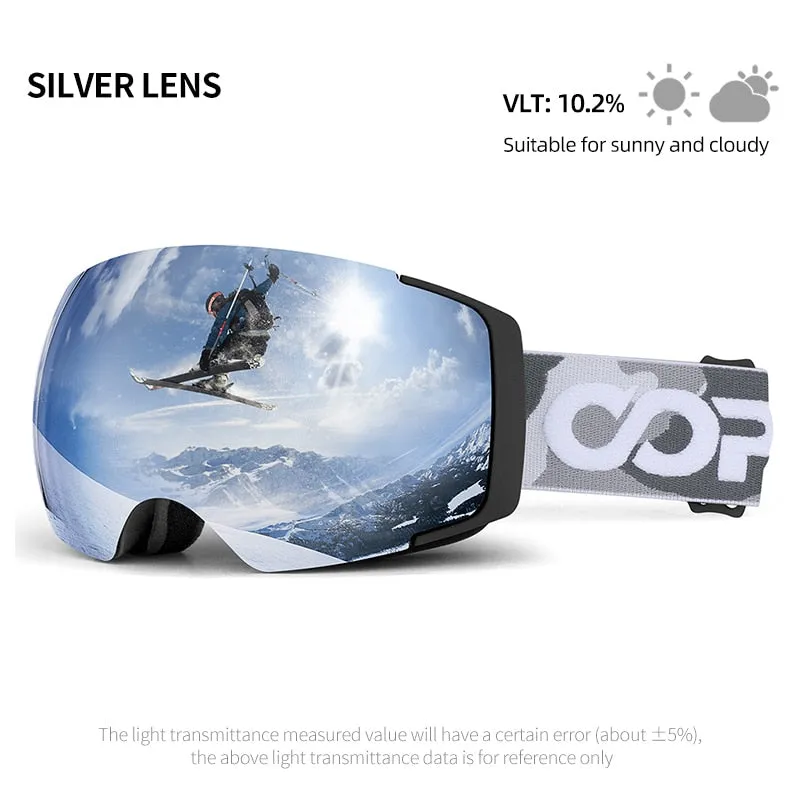 Magnetic Polarized Ski Goggles 2s Quick-Change Lens Professional Skiing Eyewear Men Women Anti-fog Snowboard Ski Glasses