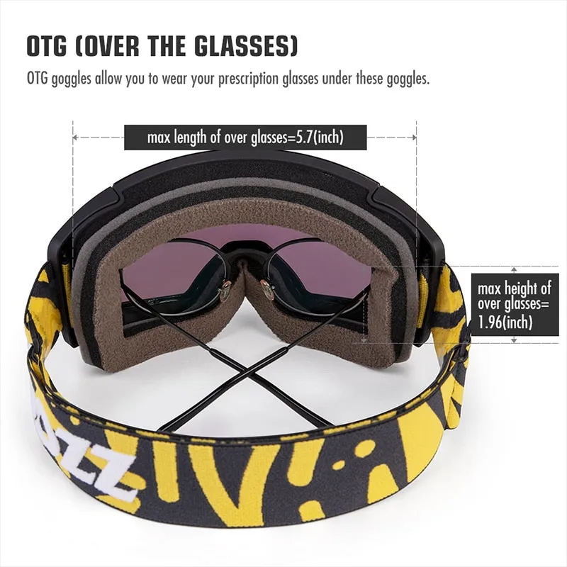 Magnetic Polarized Ski Goggles 2s Quick-Change Lens Professional Skiing Eyewear Men Women Anti-fog Snowboard Ski Glasses