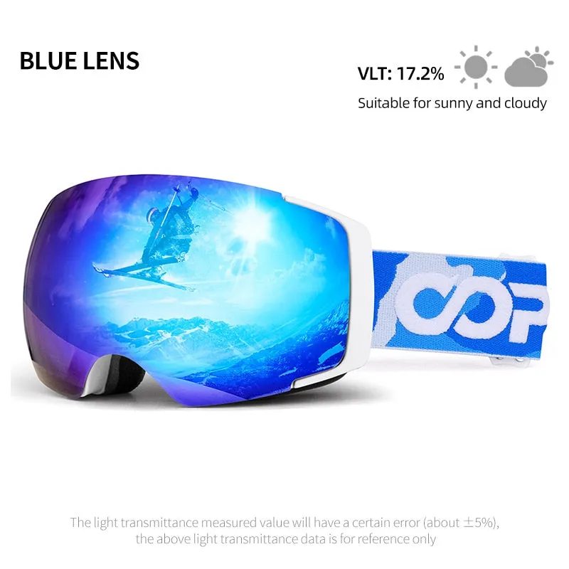 Magnetic Polarized Ski Goggles 2s Quick-Change Lens Professional Skiing Eyewear Men Women Anti-fog Snowboard Ski Glasses