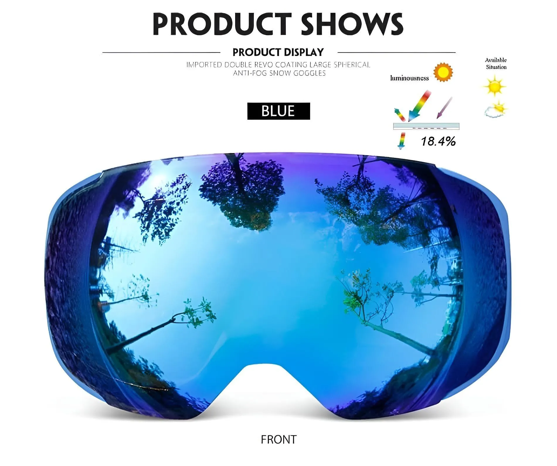 Magnetic Ski Goggles with Quick-Change Lens and Case Set