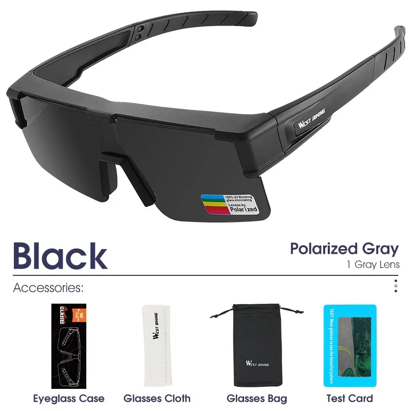 Polarized Myopic Driving Sunglasses Unisex Photochromic Cycling Glasses Combined Eyewear UV400 Fishing Bike Goggles