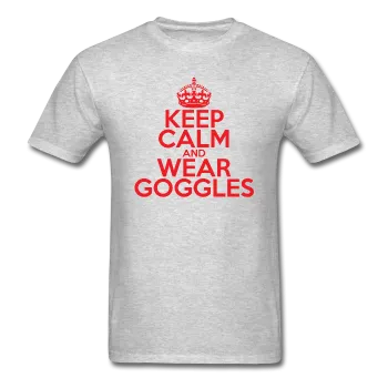 "Keep Calm and Wear Goggles" (red) - Men's T-Shirt