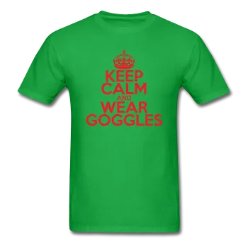 "Keep Calm and Wear Goggles" (red) - Men's T-Shirt