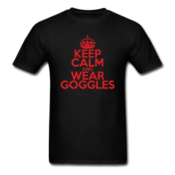 "Keep Calm and Wear Goggles" (red) - Men's T-Shirt