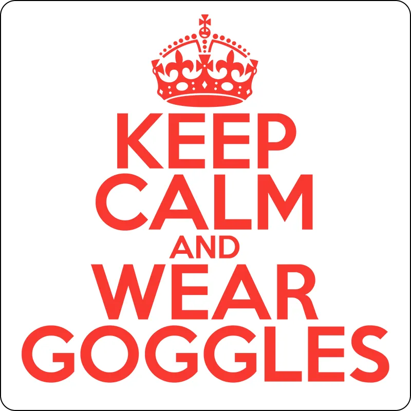 "Keep Calm and Wear Goggles" (red) - Men's T-Shirt