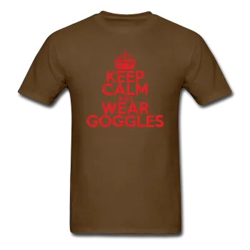 "Keep Calm and Wear Goggles" (red) - Men's T-Shirt