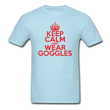 "Keep Calm and Wear Goggles" (red) - Men's T-Shirt