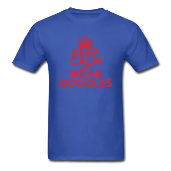 "Keep Calm and Wear Goggles" (red) - Men's T-Shirt