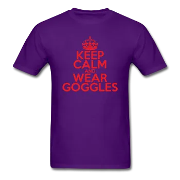 "Keep Calm and Wear Goggles" (red) - Men's T-Shirt