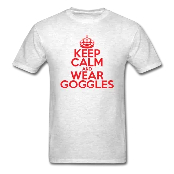 "Keep Calm and Wear Goggles" (red) - Men's T-Shirt