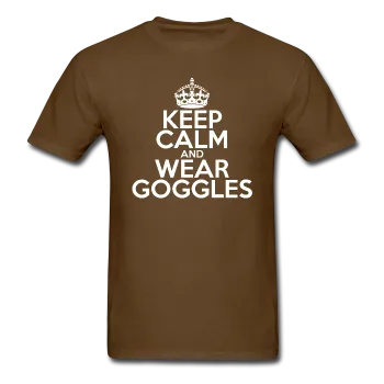 "Keep Calm and Wear Goggles" (white) - Men's T-Shirt