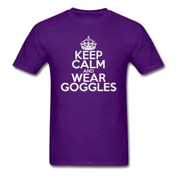 "Keep Calm and Wear Goggles" (white) - Men's T-Shirt