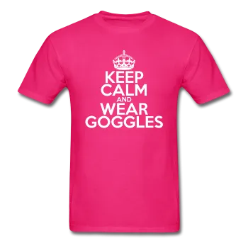 "Keep Calm and Wear Goggles" (white) - Men's T-Shirt