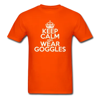 "Keep Calm and Wear Goggles" (white) - Men's T-Shirt