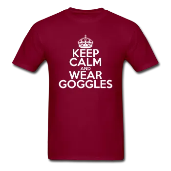 "Keep Calm and Wear Goggles" (white) - Men's T-Shirt