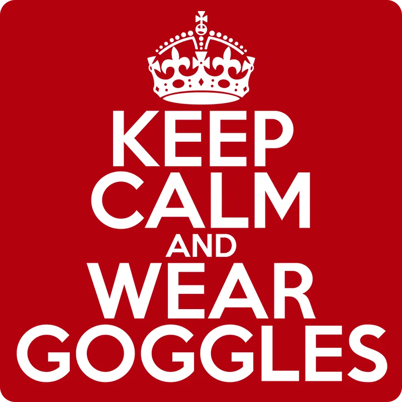 "Keep Calm and Wear Goggles" (white) - Men's T-Shirt