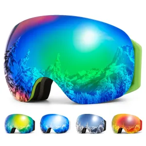 Ski Goggles frameless Double Layers UV400 Anti-fog big ski mask men women Outdoor skiing and snowboarding Ski glasses