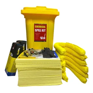 Spilldoc 240 Litre Chemical Spill Kit with Granular Absorbent Floor Sweep