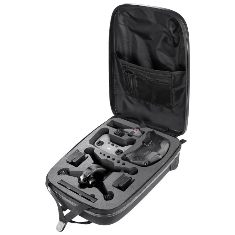 Waterproof Backpack Shoulders Turtle Hard Case Storage Box Outdoor Travel Bag for DJI FPV(Dark Gray)