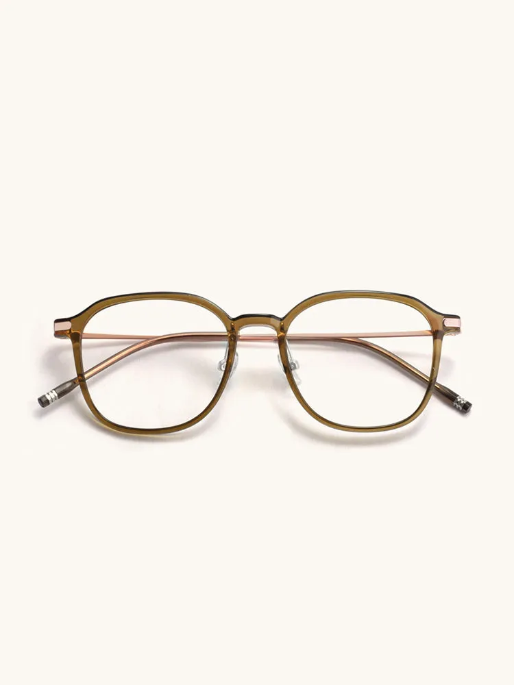 Women'S Titanium Square Myopic Glasses